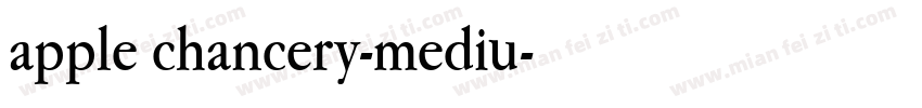 apple chancery-mediu字体转换